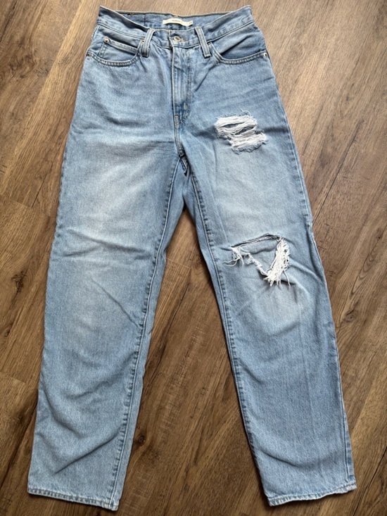 Levis Strauss Denim - Levi Strauss & Co '94 Baggy Light Wash Distressed Jeans - Size 25x31